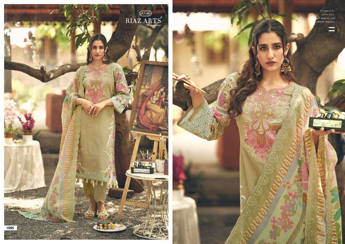 Riaz Arts Abu Saeed Readymade Cotton 3 Piece Suit - Amrah Wholesale