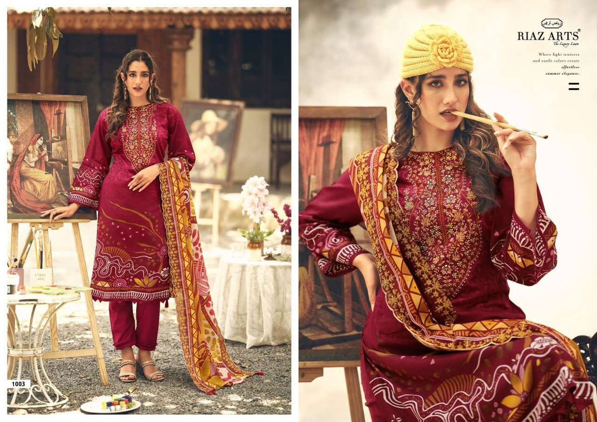 Riaz Arts Abu Saeed Readymade Cotton 3 Piece Suit - Amrah Wholesale