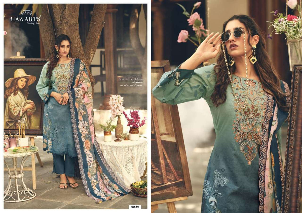 Riaz Arts Abu Saeed Readymade Cotton 3 Piece Suit - Amrah Wholesale