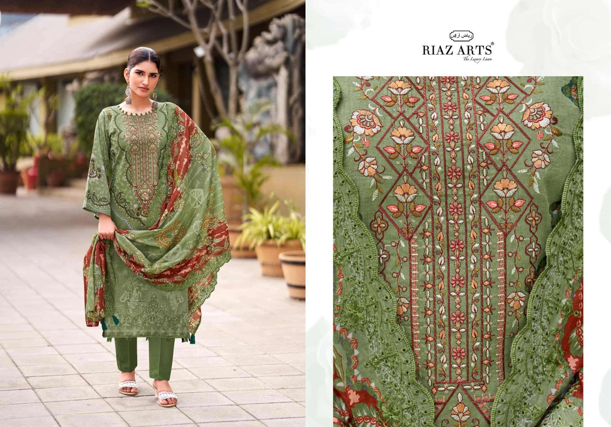 Riaz Arts Abu Saeed Vol 2 Cotton Pakistani Suit - Amrah Wholesale