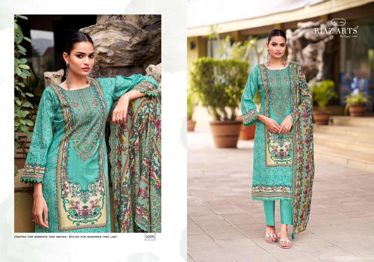 Riaz Arts Abu Saeed Vol 2 Cotton Pakistani Suit - Amrah Wholesale