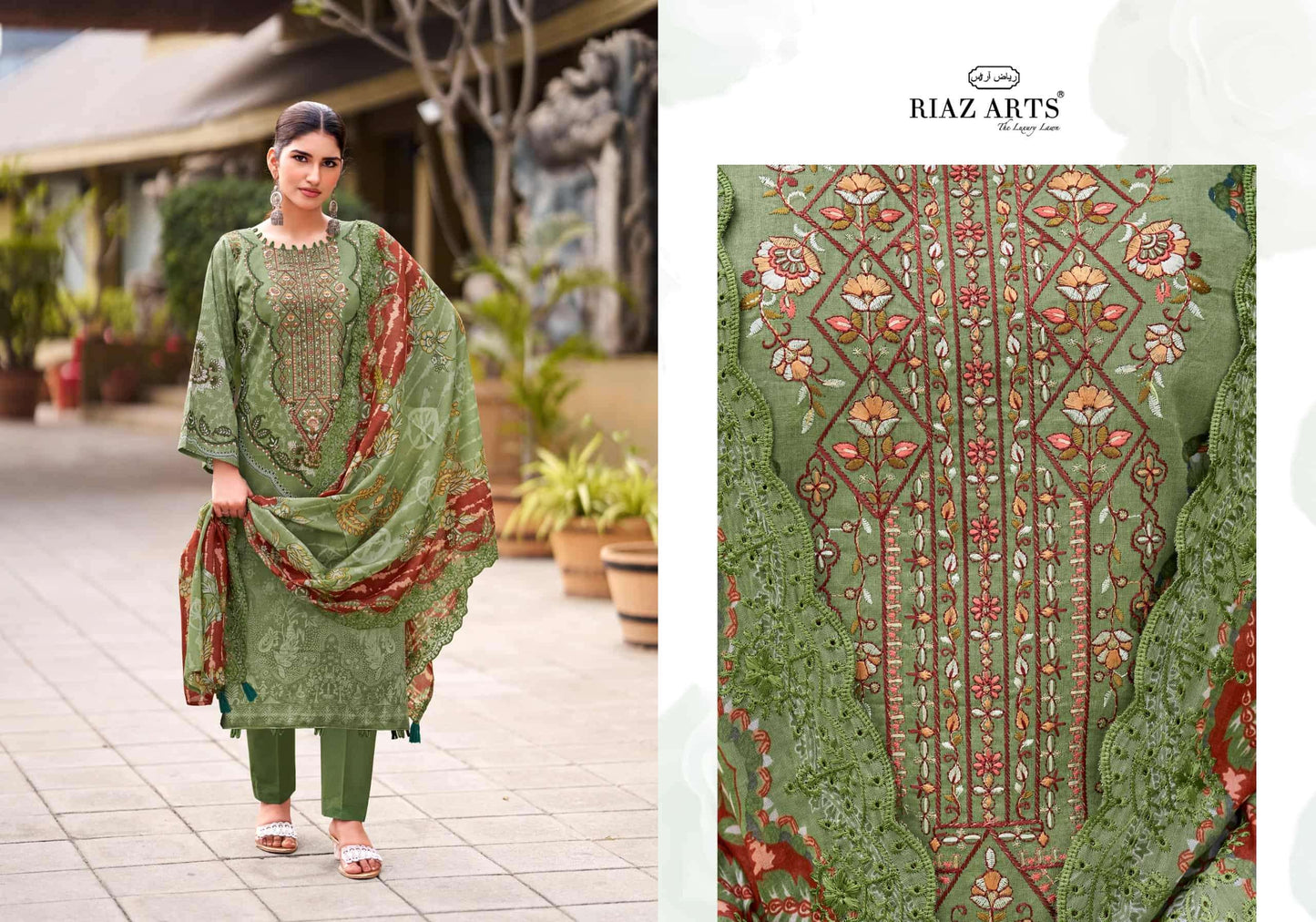 Riaz Arts Abu Saeed Vol 2 Cotton Pakistani Suit