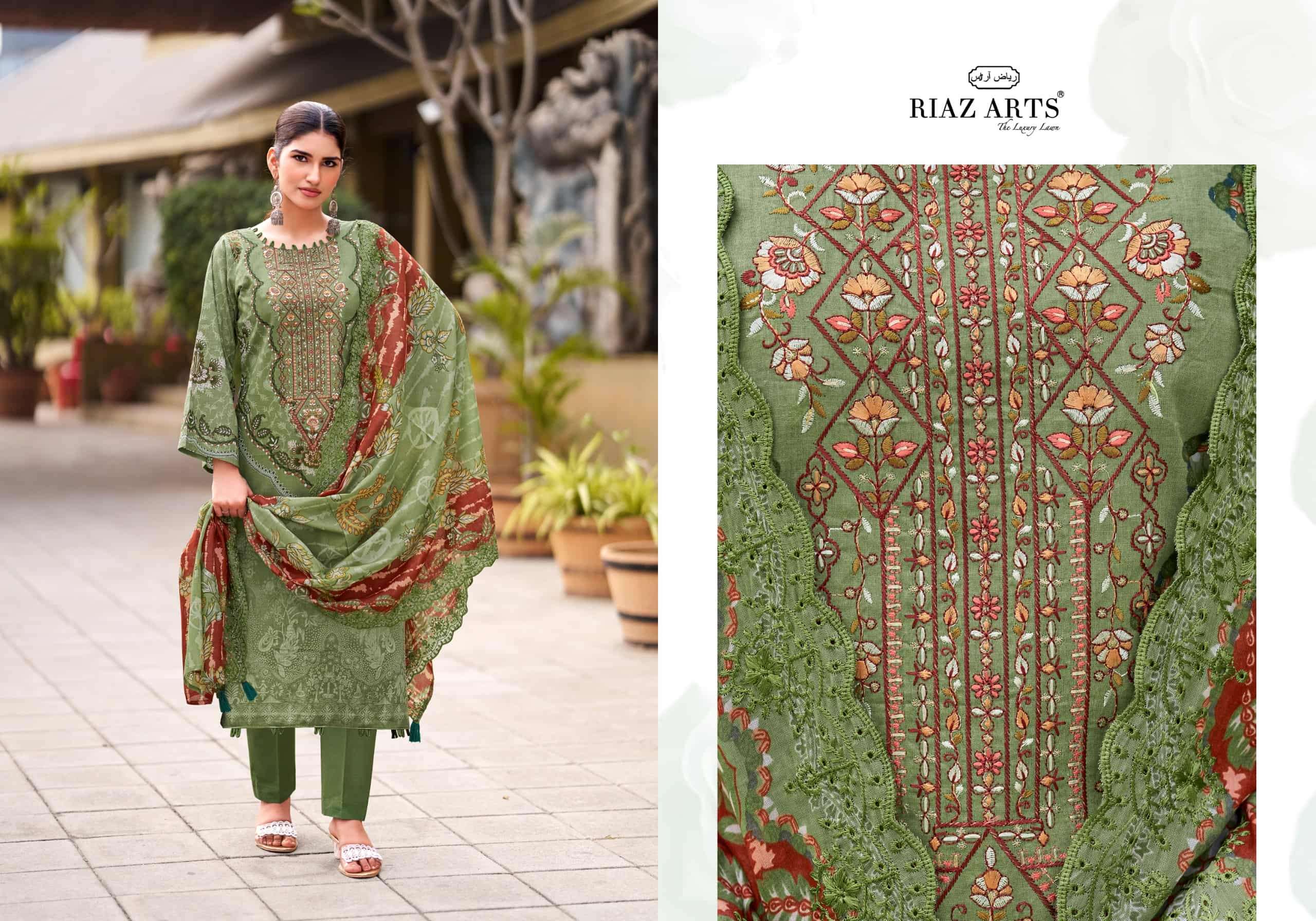 Riaz Arts Abu Saeed Vol 2 Cotton Pakistani Suit