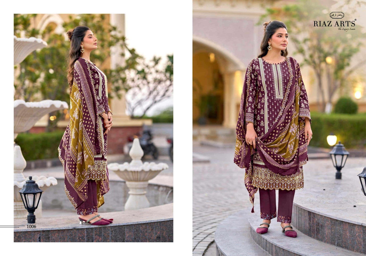 Riaz Arts Bin Saeed Vol 16 Cotton Pakistani Suit - Amrah Wholesale