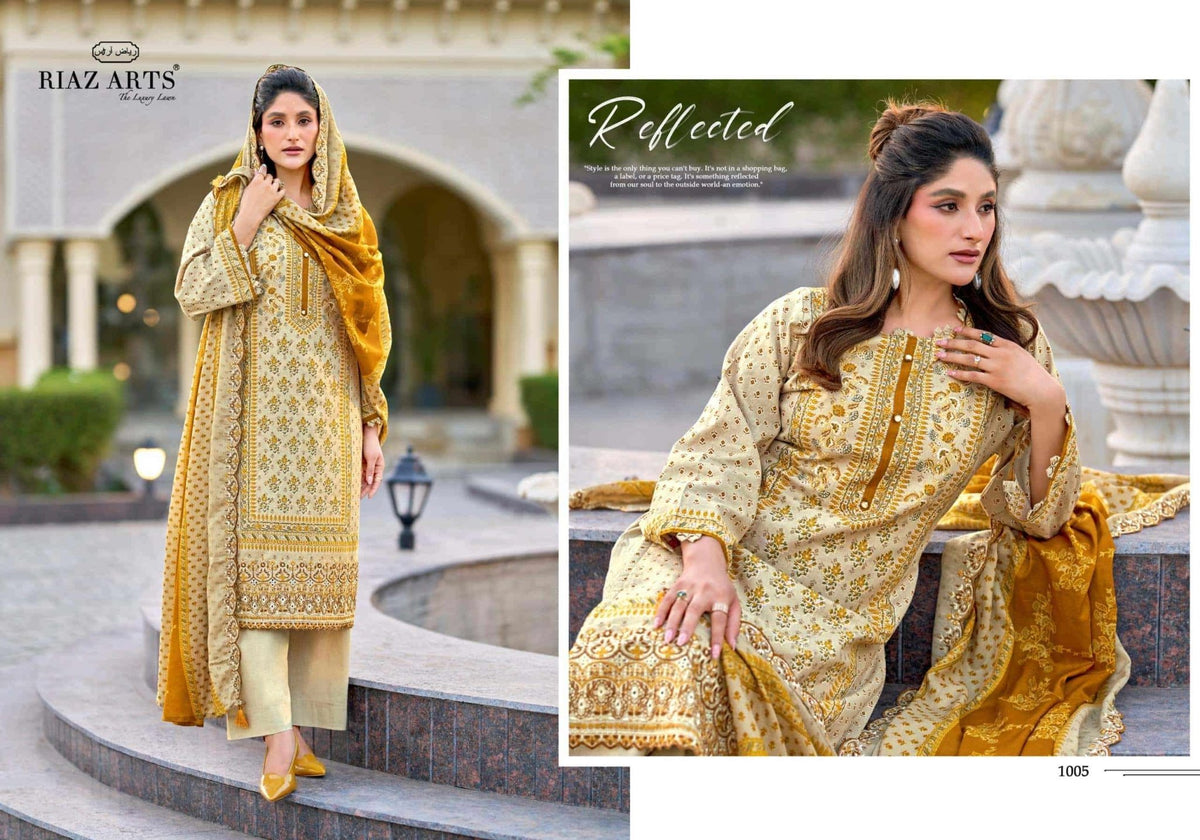 Riaz Arts Bin Saeed Vol 16 Cotton Pakistani Suit - Amrah Wholesale