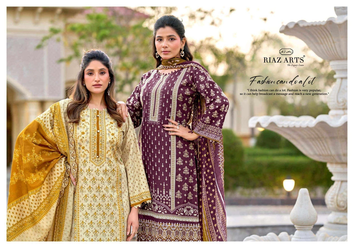 Riaz Arts Bin Saeed Vol 16 Cotton Pakistani Suit - Amrah Wholesale