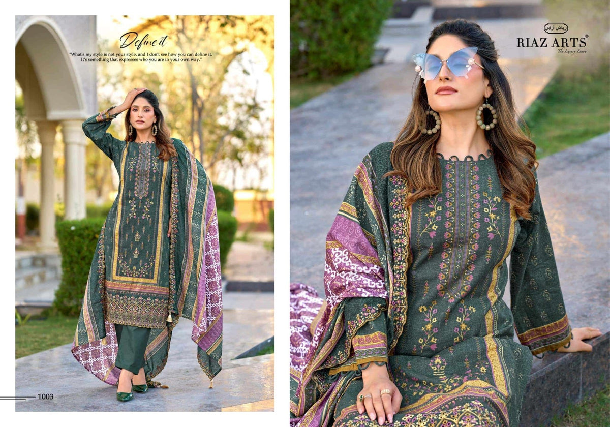 Riaz Arts Bin Saeed Vol 16 Cotton Pakistani Suit - Amrah Wholesale
