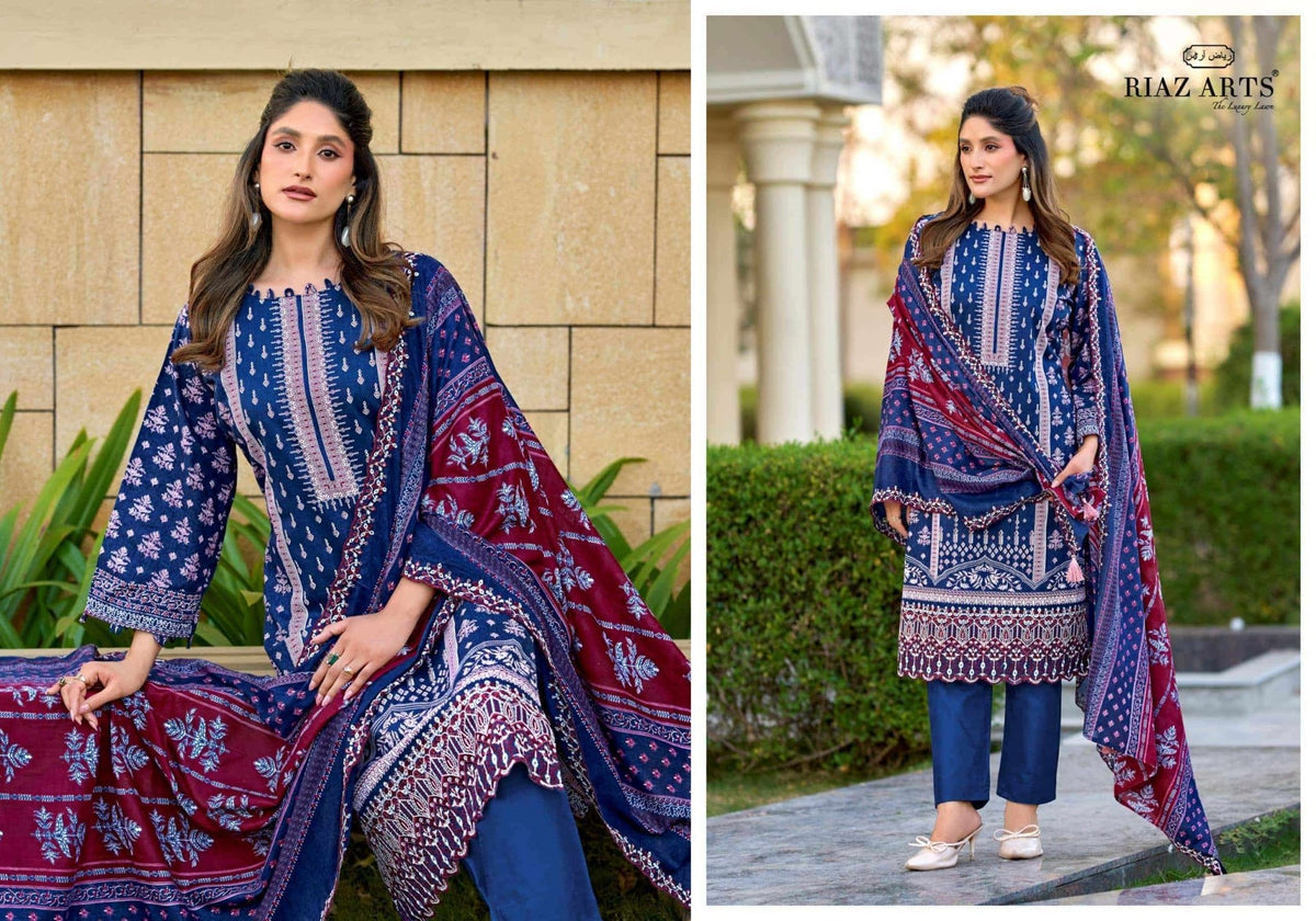 Riaz Arts Bin Saeed Vol 16 Cotton Pakistani Suit - Amrah Wholesale
