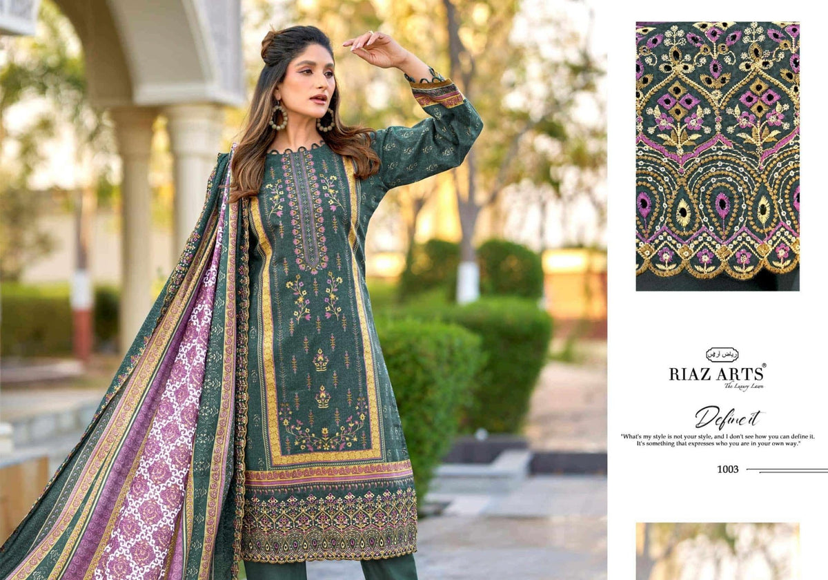 Riaz Arts Bin Saeed Vol 16 Cotton Pakistani Suit - Amrah Wholesale
