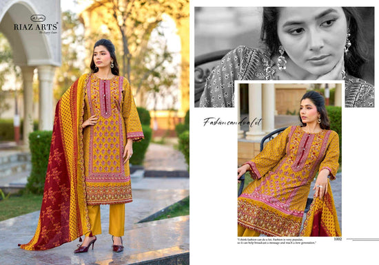 Riaz Arts Bin Saeed Vol 16 Cotton Pakistani Suit - Amrah Wholesale