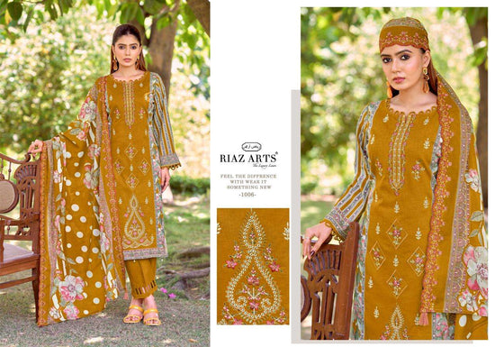 RIAZ ARTS BIN SAEED VOL-17 Cambric Cotton Embroidered Dress Material