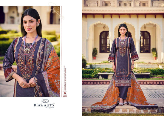 Riaz Arts Bin Saeed Vol 7 Pure Cotton Dress Material Collection - Amrah Wholesale