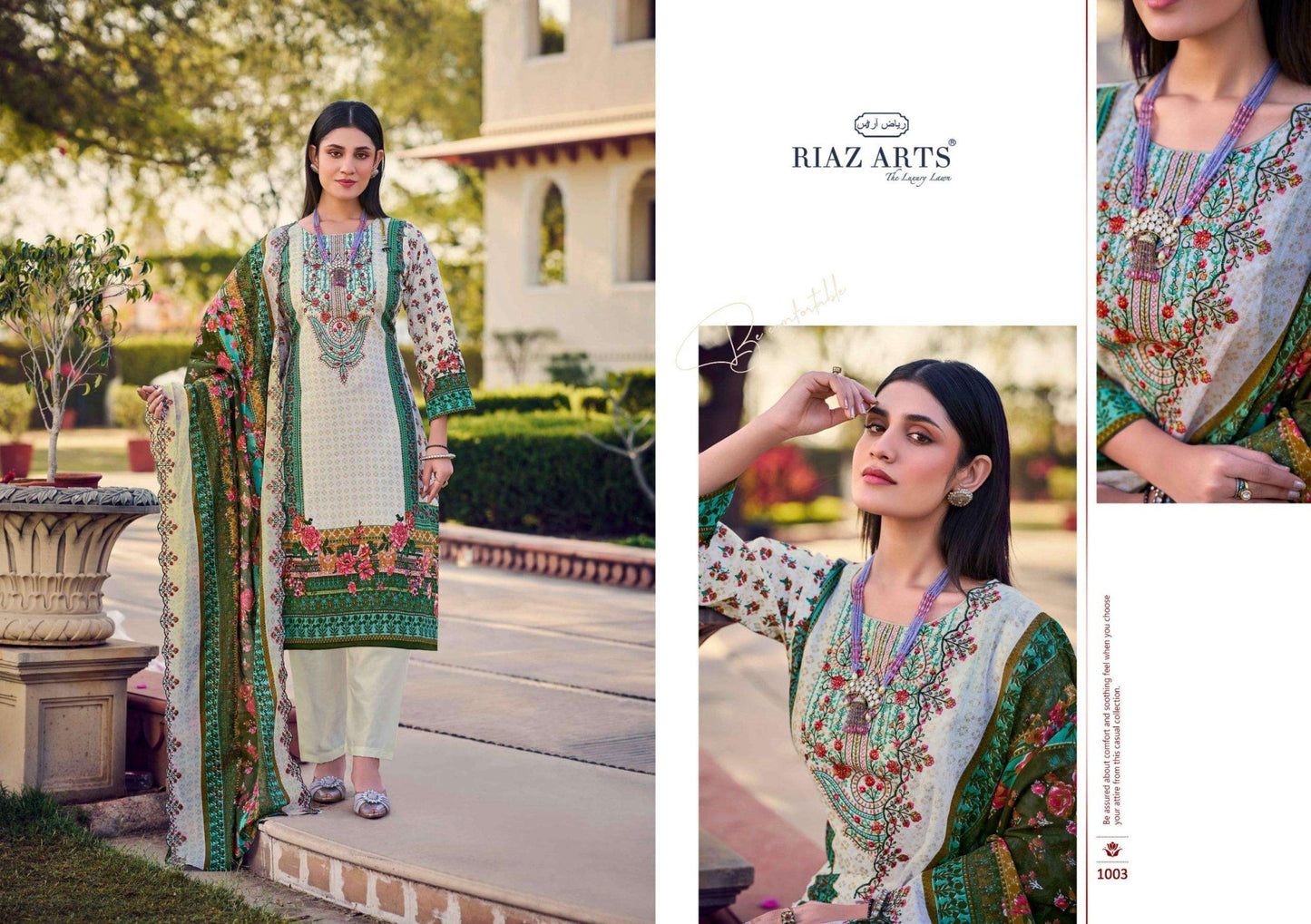 Riaz Arts Bin Saeed Vol 7 Pure Cotton Dress Material Collection - Amrah Wholesale