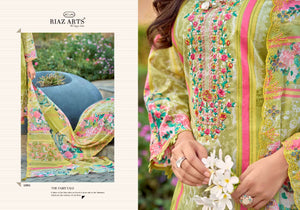 Riaz Arts Humdum Lawn Cotton Borror Embroidery Pakistani Suit