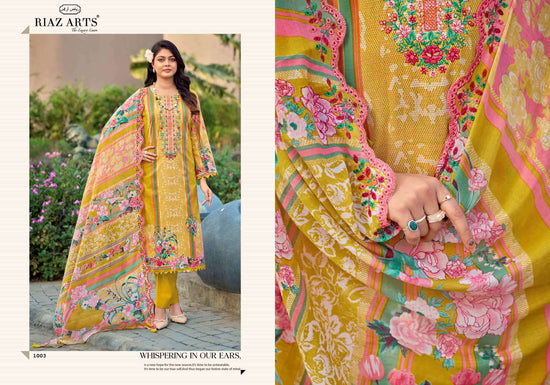 Riaz Arts Humdum Lawn Cotton Borror Embroidery Pakistani Suit