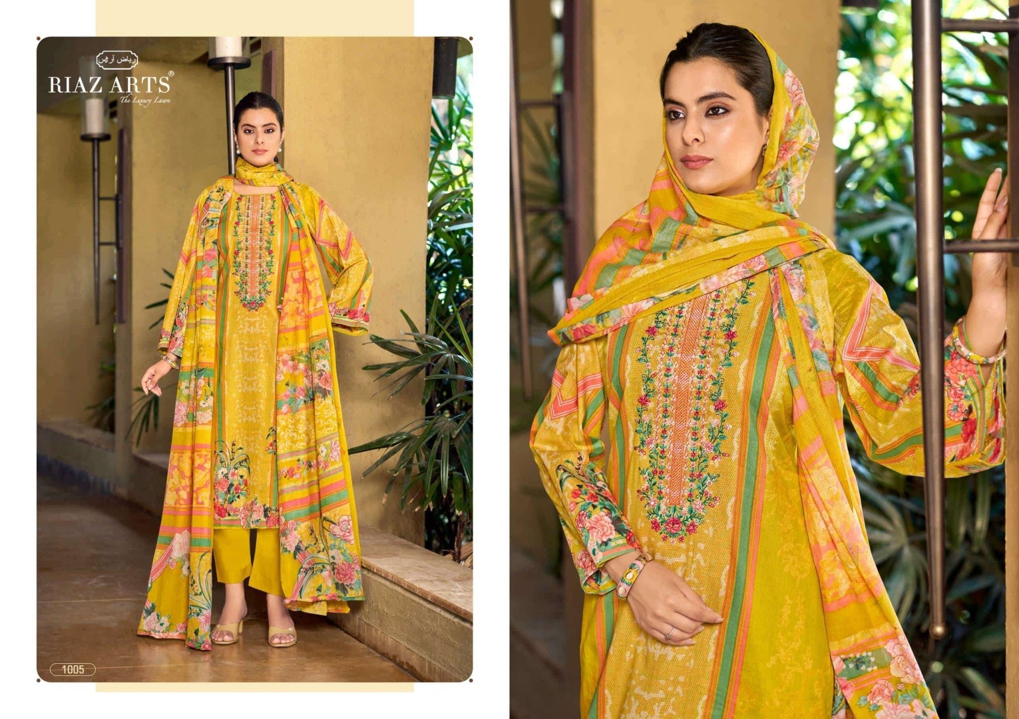 Riaz Arts Musafir Vol 33 Cotton Cambric Lawn Dress Material - Amrah Wholesale