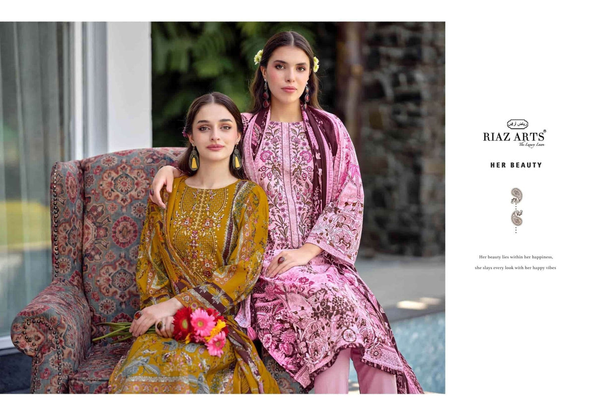 Riaz Arts Musafir Vol 44 Pure Cotton Dress Material - Amrah Wholesale