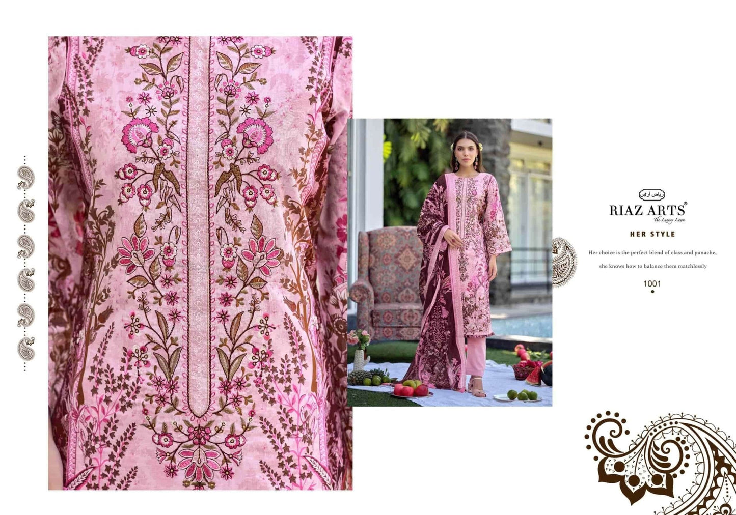 Riaz Arts Musafir Vol 44 Pure Cotton Dress Material - Amrah Wholesale