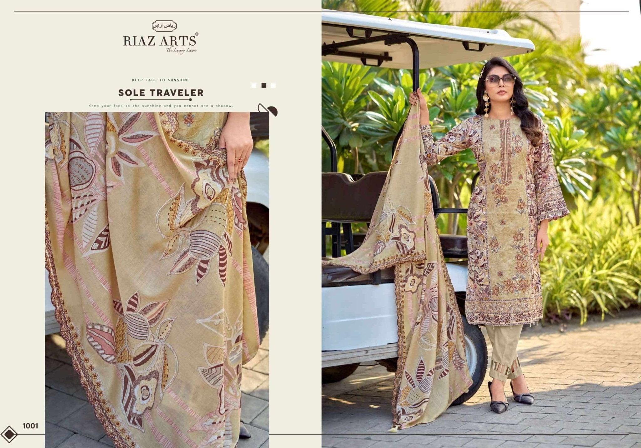 Riaz Arts Nawazish Vol 3 Lawn Cotton Heavy Embroidered Pakistani Suit - Amrah Wholesale