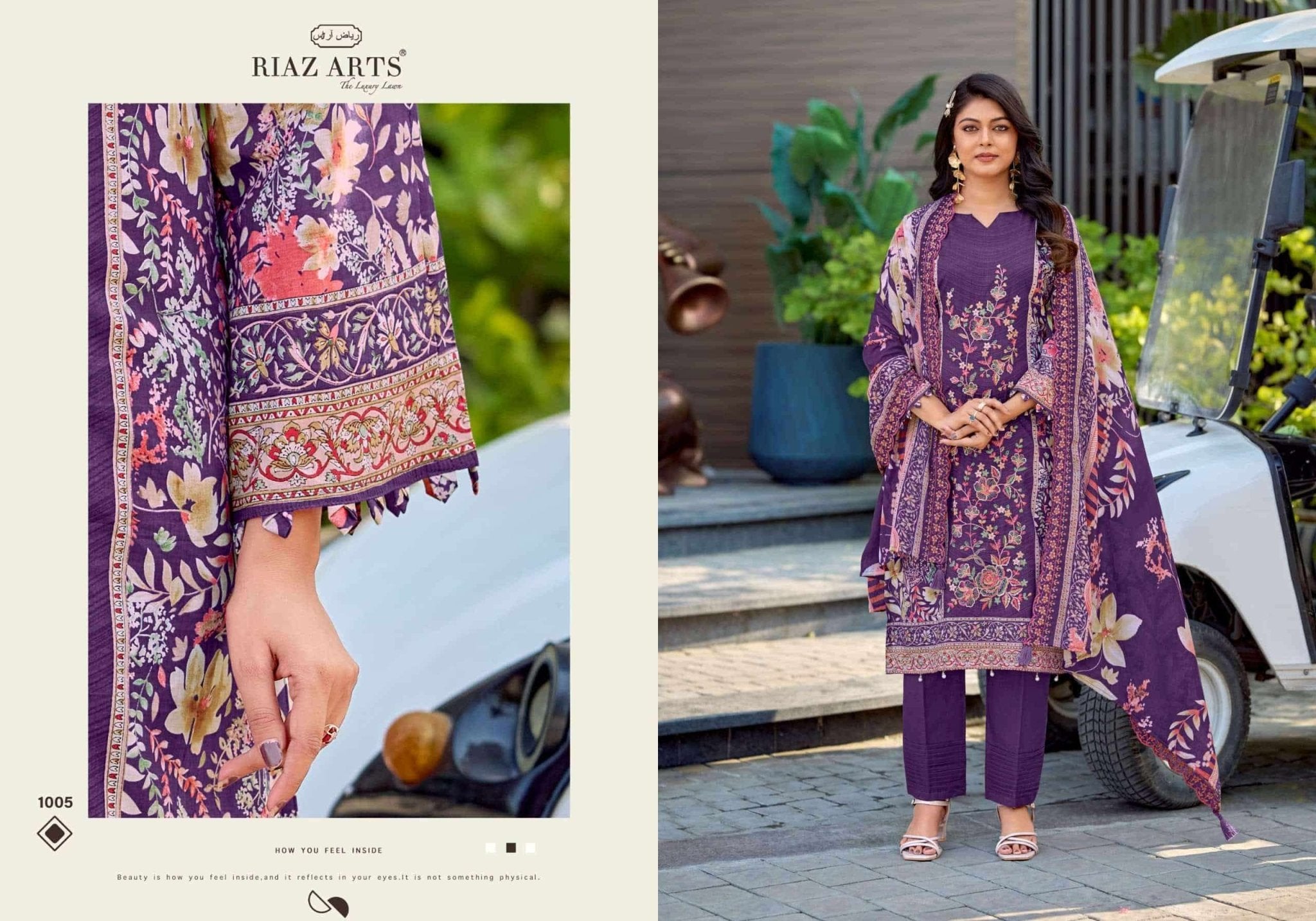 Riaz Arts Nawazish Vol 3 Lawn Cotton Heavy Embroidered Pakistani Suit - Amrah Wholesale