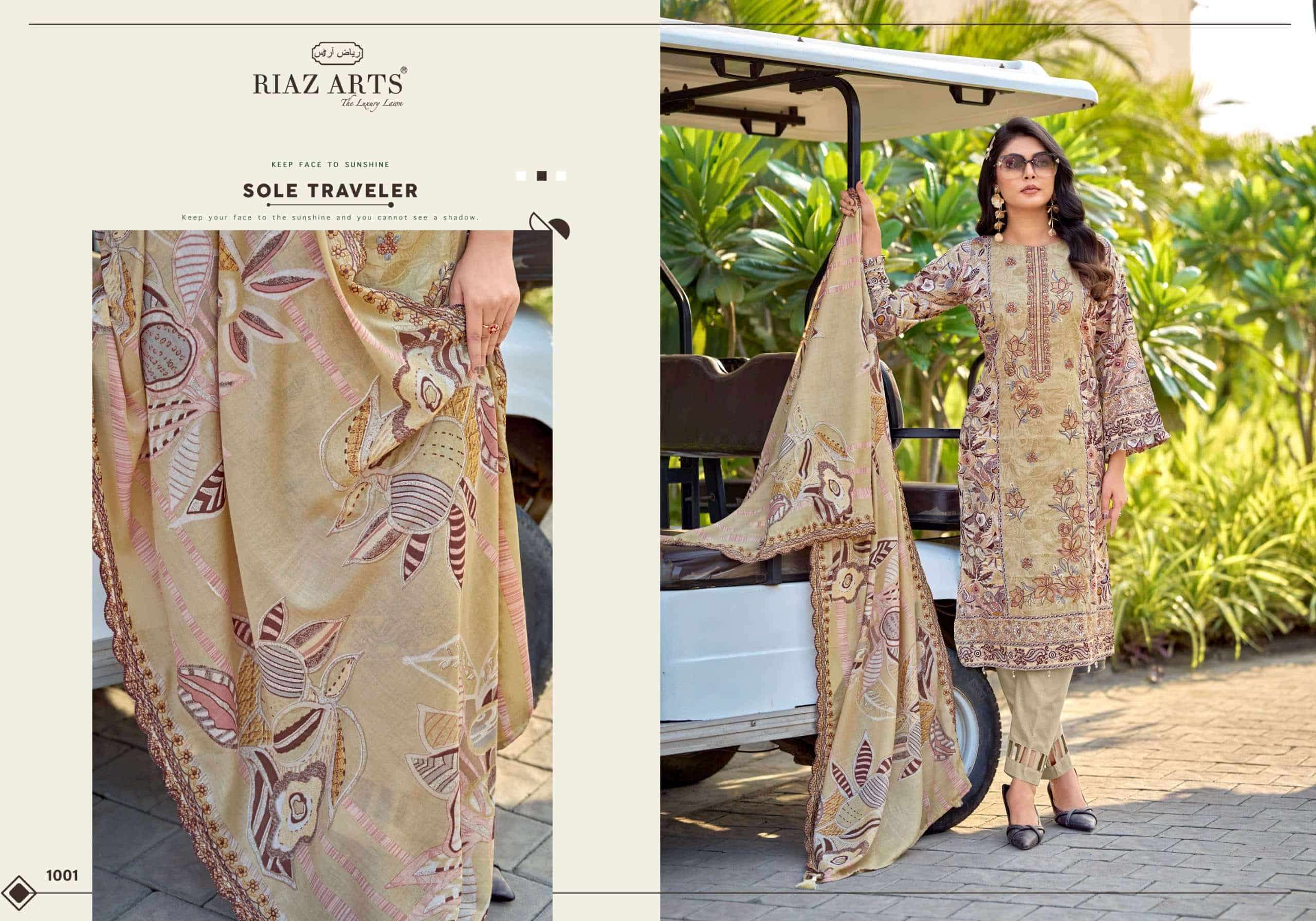 Riaz Arts Nawazish Vol 3 Lawn Cotton Heavy Embroidered Pakistani Suit
