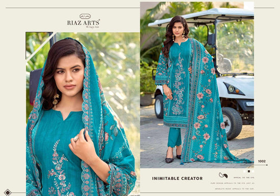 Riaz Arts Nawazish Vol 3 Lawn Cotton Heavy Embroidered Pakistani Suit