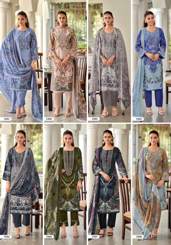 Riaz Arts Nayra Vol 42 Pure Cotton Embroidered Dress Material - Amrah Wholesale
