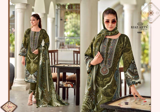 Riaz Arts Nayra Vol 42 Pure Cotton Embroidered Dress Material - Amrah Wholesale