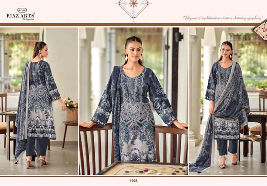 Riaz Arts Nayra Vol 42 Pure Cotton Embroidered Dress Material - Amrah Wholesale