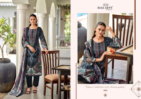 Riaz Arts Nayra Vol 42 Pure Cotton Embroidered Dress Material - Amrah Wholesale