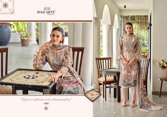 Riaz Arts Nayra Vol 42 Pure Cotton Embroidered Dress Material - Amrah Wholesale