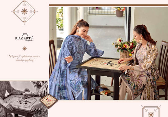 Riaz Arts Nayra Vol 42 Pure Cotton Embroidered Dress Material - Amrah Wholesale