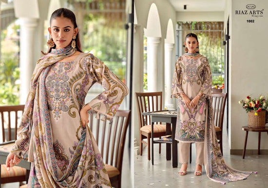 Riaz Arts Nayra Vol 42 Pure Cotton Embroidered Dress Material - Amrah Wholesale