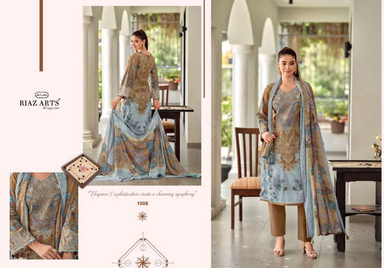 Riaz Arts Nayra Vol 42 Pure Cotton Embroidered Dress Material - Amrah Wholesale