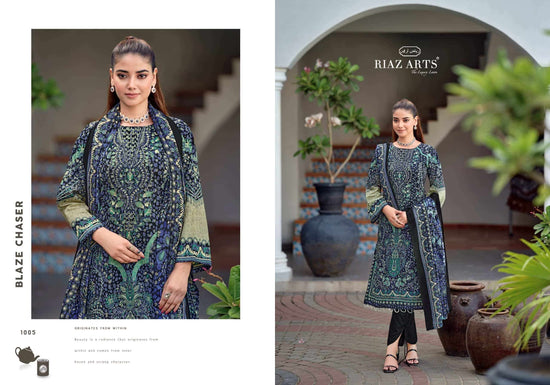 Riaz Arts Nayra Vol 43 Pure Cotton Dress Material
