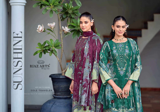 Riaz Arts Nayra Vol 43 Pure Cotton Dress Material
