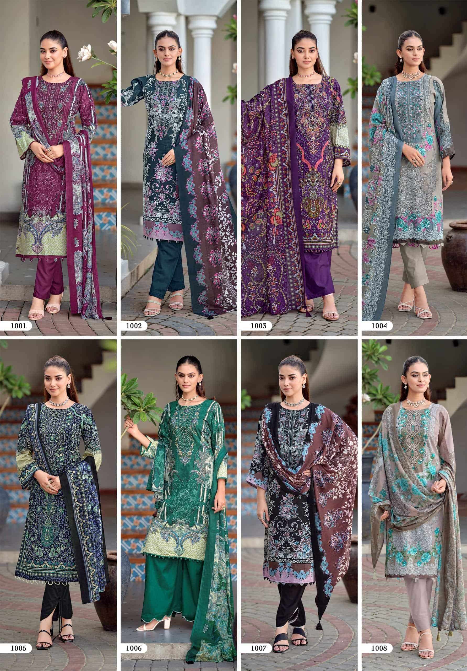 Riaz Arts Nayra Vol 43 Pure Cotton Dress Material