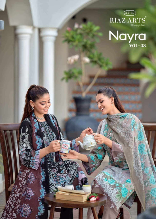 Riaz Arts Nayra Vol 43 Pure Cotton Dress Material