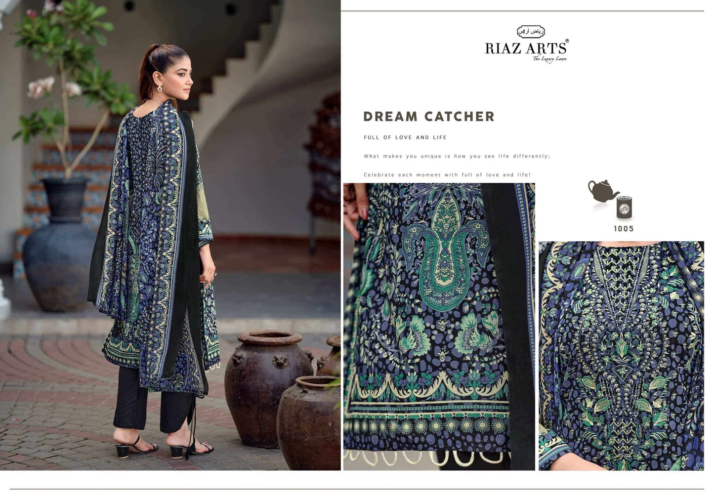 Riaz Arts Nayra Vol 43 Pure Cotton Dress Material
