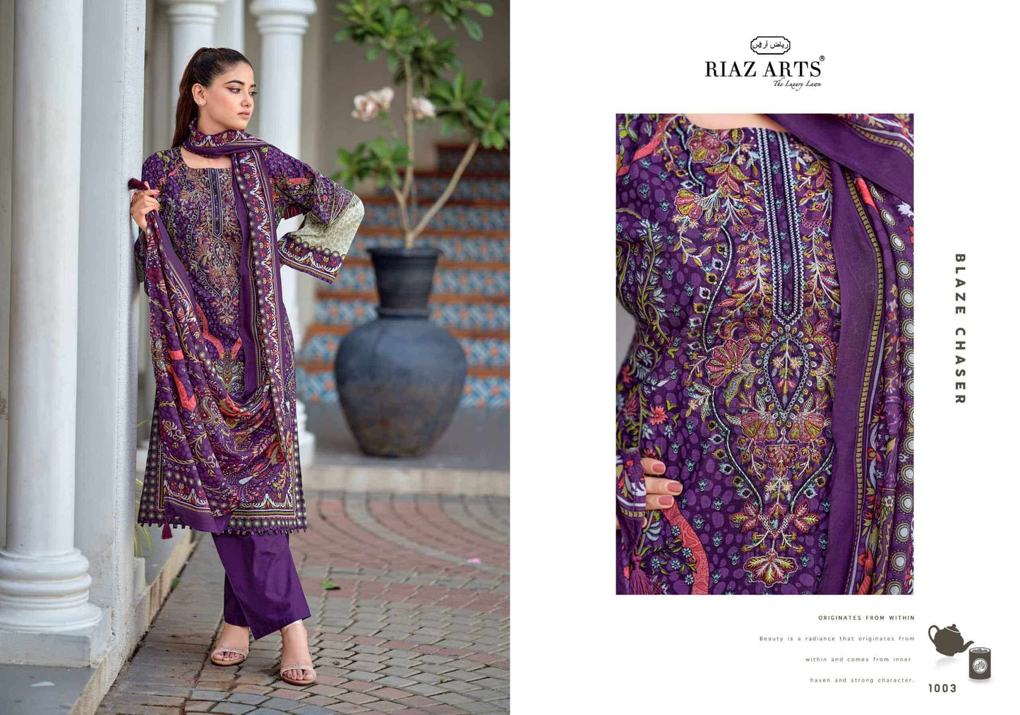 Riaz Arts Nayra Vol 43 Pure Cotton Dress Material