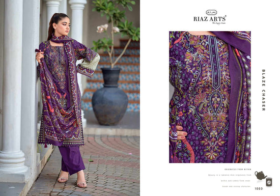 Riaz Arts Nayra Vol 43 Pure Cotton Dress Material