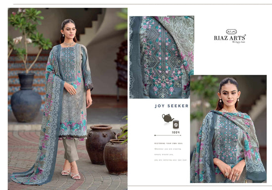Riaz Arts Nayra Vol 43 Pure Cotton Dress Material
