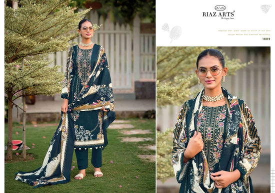 Riaz Arts Nayra Vol 44 Pure Cotton Embroidered Dress Material - Amrah Wholesale