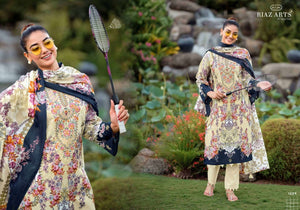 Riaz Arts Nayra Vol 44 Pure Cotton Embroidered Dress Material - Amrah Wholesale