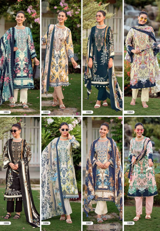 Riaz Arts Nayra Vol 44 Pure Cotton Embroidered Dress Material - Amrah Wholesale