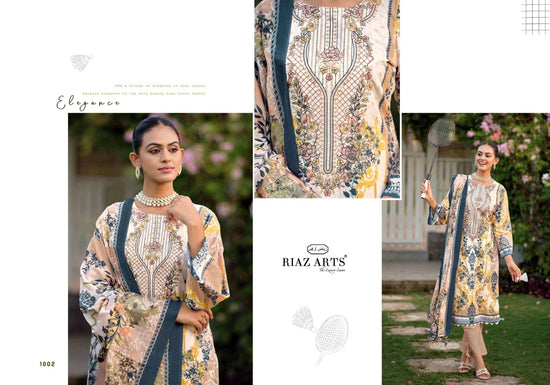 Riaz Arts Nayra Vol 44 Pure Cotton Embroidered Dress Material - Amrah Wholesale