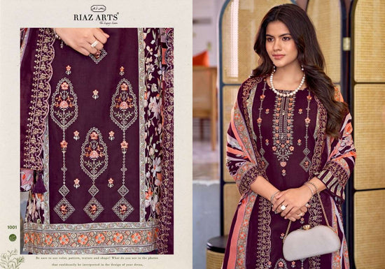 Riaz Arts Zeenat Lawn Cotton Embroidered Pakistani Suit