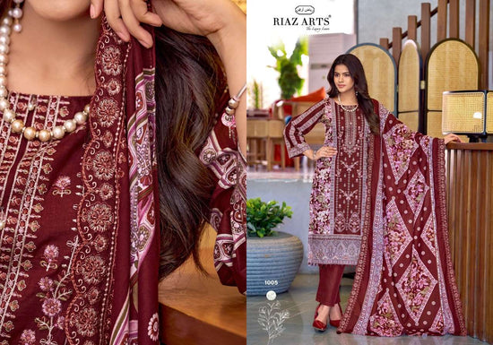 Riaz Arts Zeenat Lawn Cotton Embroidered Pakistani Suit