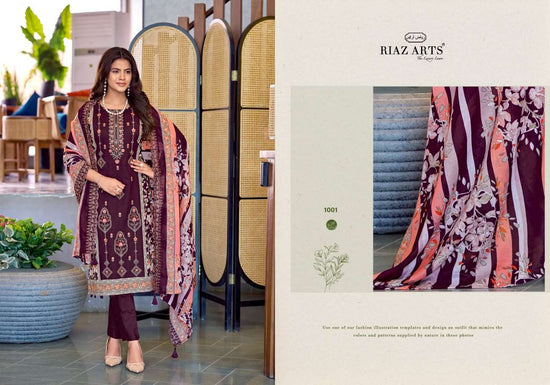 Riaz Arts Zeenat Lawn Cotton Embroidered Pakistani Suit