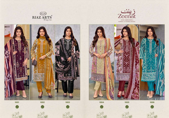 Riaz Arts Zeenat Lawn Cotton Embroidered Pakistani Suit